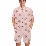 Custom Face Men's Pajama Set Personalized Face Long Sleeve&Short Sleeve Pajamas Set