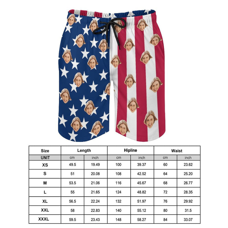 Custom Flag Design Multi Face One Piece Swimsuit&Swim Shorts Personalized Couple Matching Swimwear