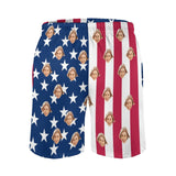 Custom Flag Design Multi Face One Piece Swimsuit&Swim Shorts Personalized Couple Matching Swimwear