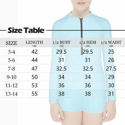 Custom Pet Face Kids White Swimsuit Rash Guards Surf Suit