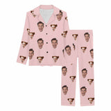 Custom Face Women's Pajama Set Personalized Face Long Sleeve&Short Sleeve Pajamas Set