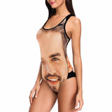 XS-5XL#Custom Big Face Funny Tank Top Swimsuit Personalized Photo One Piece Swimsuit Bathingsuit