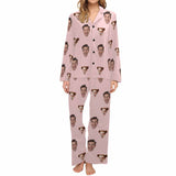 Custom Face Women's Pajama Set Personalized Face Long Sleeve&Short Sleeve Pajamas Set