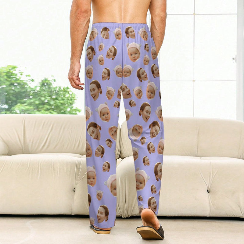 30 Colors Custom Photo Unisex Pajama Pants For Adult&Kids Custom Face Solid Colors Pajama Pants