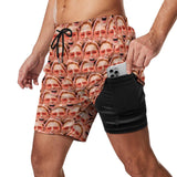 Personalized Face Swim Trunks Custom Multiface Quick Dry Men's Swim Shorts