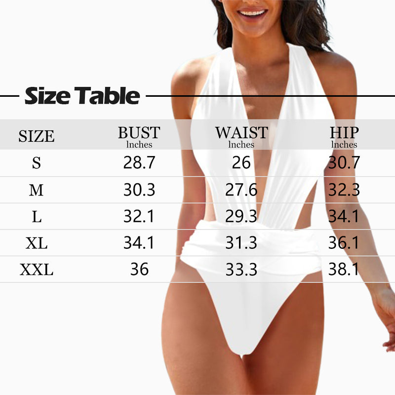 Custom Face Swimsuit Personalized Face Blue Women's Deep V-Neck Back Crossover One Piece Swimsuit