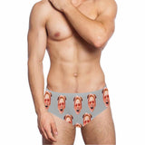 Custom Face Multi Color Men's Quick Dry Stretch Swimming Briefs