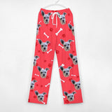 Couple&Kids Pants Custom Dog Face Unisex Pajama Pants Personalized Any Photos Long Pants Pajama