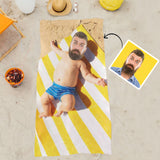 Custom Personalized Face Beach Towel The Best Gift For Funny People