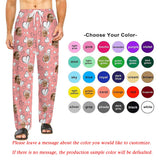 Custom Photo Unisex Pajama Pants For Adults&Kids Custom 30+Colors Face Pajama Pants