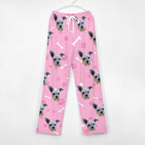 Couple&Kids Pants Custom Dog Face Unisex Pajama Pants Personalized Any Photos Long Pants Pajama