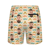 #Father's Day Gift#Custom Face Men's Quick Dry 2 in 1 Swim Shorts Surfing & Beach Shorts