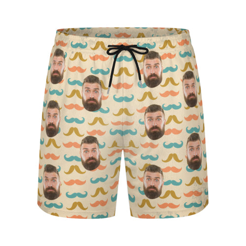 #Father's Day Gift#Custom Face Men's Quick Dry 2 in 1 Swim Shorts Surfing & Beach Shorts