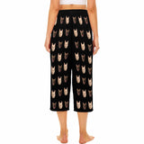 Custom Face Cropped Pajama Pants For Women Personalized Face Pajama Pants