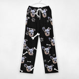 Couple&Kids Pants Custom Dog Face Unisex Pajama Pants Personalized Any Photos Long Pants Pajama