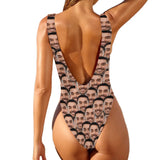 Custom Multi-Face One Piece Swimsuit Personalized Boyfriend Multiface Face Bathingsuit For Women