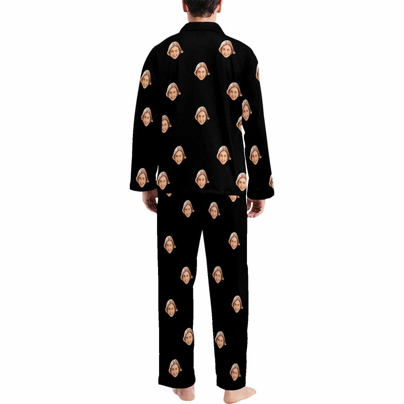 Custom Face Men's Pajama Set Personalized Face Long Sleeve&Short Sleeve Pajamas Set