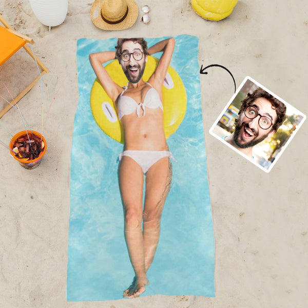 Custom Personalized Face Beach Towel The Best Gift For Funny People