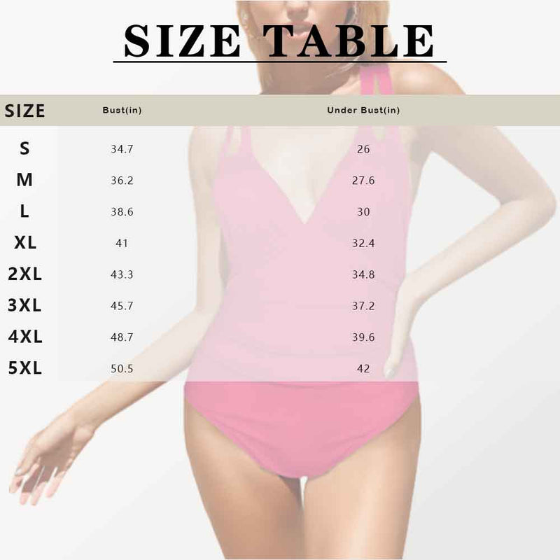 Custom Big Funny Face Women's Deep V Neck Cross Back Tie One Piece Swimsuit Custom Picture Bathing Suit