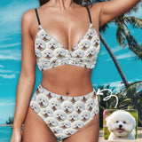 Custom Face Suspender Bikini Personalized Seamless Multi-Face Swimsuit Women's Bathingsuit Bikini