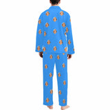 Custom Face Men's Pajama Set Personalized Face Long Sleeve&Short Sleeve Pajamas Set