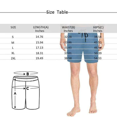 Custom Face Swim Trunks Swim Shorts Personalized Scarecrow Couple Face Swim Trunks