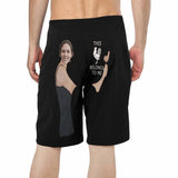 Custom Face Belongs to Personalized Photo Men's Beach Shorts Drawstring Shorts