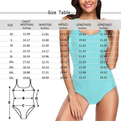 Personalized Big Face Swimsuit Custom Tank Top One Piece Bathing Suit