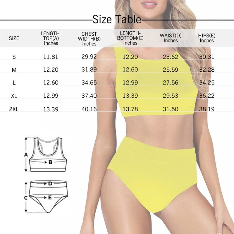 Custom Face Summer Beach Personalized Sunglasses Bikini Swimsuit High-Neck Top Bikini Set Vacation Pool Party