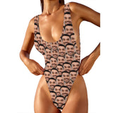 Custom Multi-Face One Piece Swimsuit Personalized Boyfriend Multiface Face Bathingsuit For Women