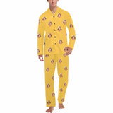 Custom Face Men's Pajama Set Personalized Face Long Sleeve&Short Sleeve Pajamas Set