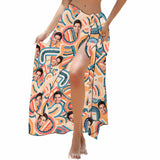 Custom Face Bohemia Pattern Long Sarongs Beach Wrap Personalized Bikini Cover Up