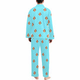 Custom Face Men's Pajama Set Personalized Face Long Sleeve&Short Sleeve Pajamas Set