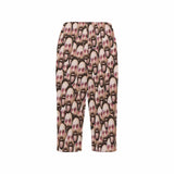 Custom Multi-Face Cropped Pajama Pants For Women Personalized Face Pajama Pants