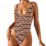 Custom Multi-Face One Piece Swimsuit Personalized Boyfriend Multiface Face Bathingsuit For Women