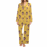 Custom Face Women's Pajama Set Personalized Face Long Sleeve&Short Sleeve Pajamas Set