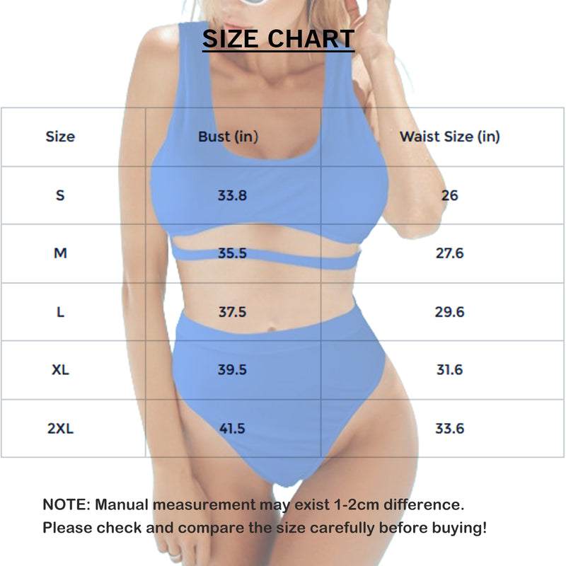 Custom Women's Wide Shoulder Straps Tank Top Bikini Set Personalizd Seamless Multiface Swimsuit