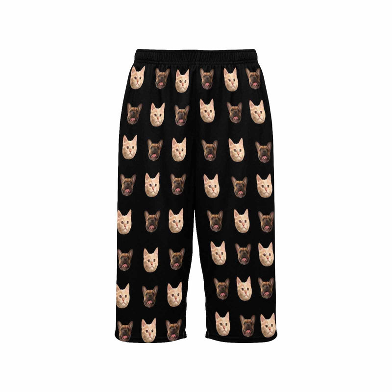 Custom Face Cropped Pajama Pants For Women Personalized Face Pajama Pants