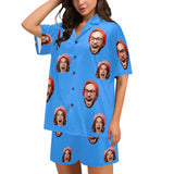 Custom Face Women's Pajama Set Personalized Face Long Sleeve&Short Sleeve Pajamas Set