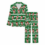 Custom Face Christmas 3 Colors Women's Long Pajama Set Pajama Top&Pajama Bottom