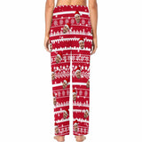 Custom Face Christmas 3 Colors Women's Long Pajama Set Pajama Top&Pajama Bottom