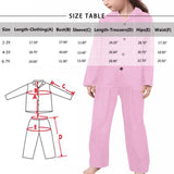 Custom Face Kids Pink Pajamas Personalized 2-15Y Two Face Pajamas Set Sleepwear