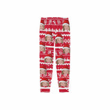 Custom Face Christmas Red Hat Snowflake Sleepwear Personalized Women's&Men's Slumber Party Long Pajama Pants