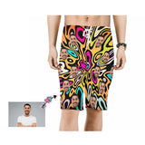 Custom Father Face Cool Design Men's Beach Shorts