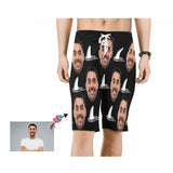 Custom Father Face Shark Men's Beach Shorts