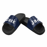 Custom Couple Name Sandals Personalized Name Blue And Red Slides