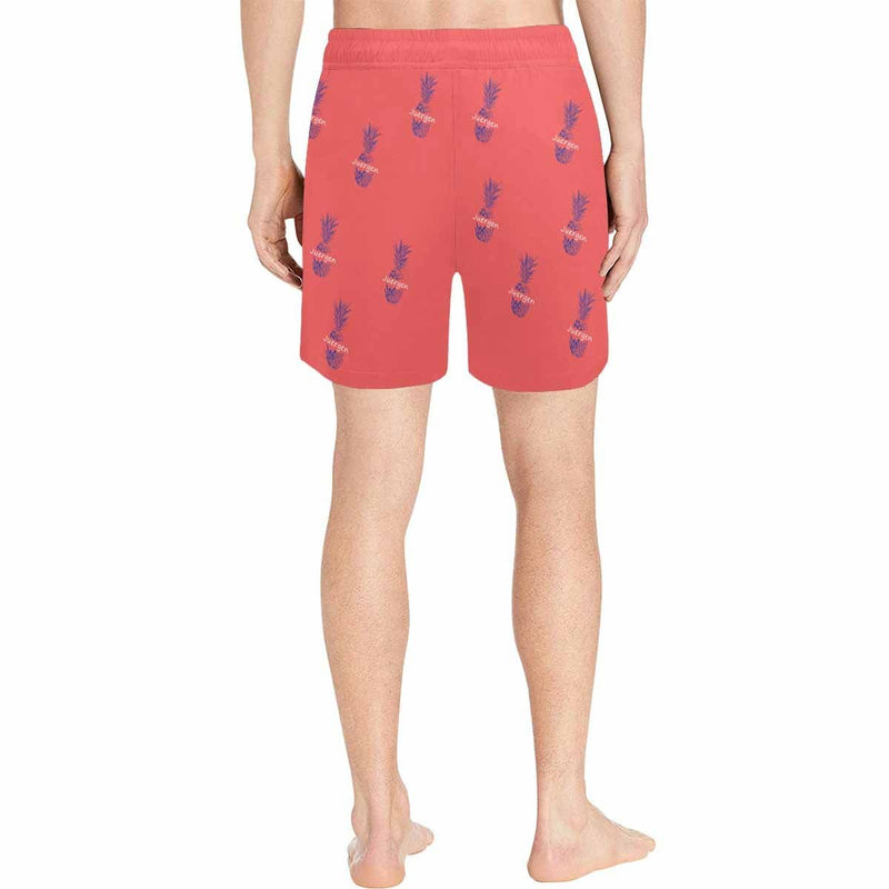 Custom Name Pineapple Quick-Dry Swim Trunks Men's Bathing Suit