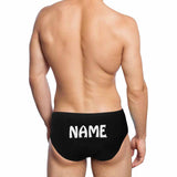 Custom Face And Name Swim Shorts Personalized Face Black Swim Briefs