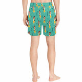 Custom Face Swim Trunks Swim Shorts Personalized Face Scarecrow Green Swim Trunks