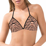 Custom Boyfriend Face Smash Personalized Bikini Swimsuit Top